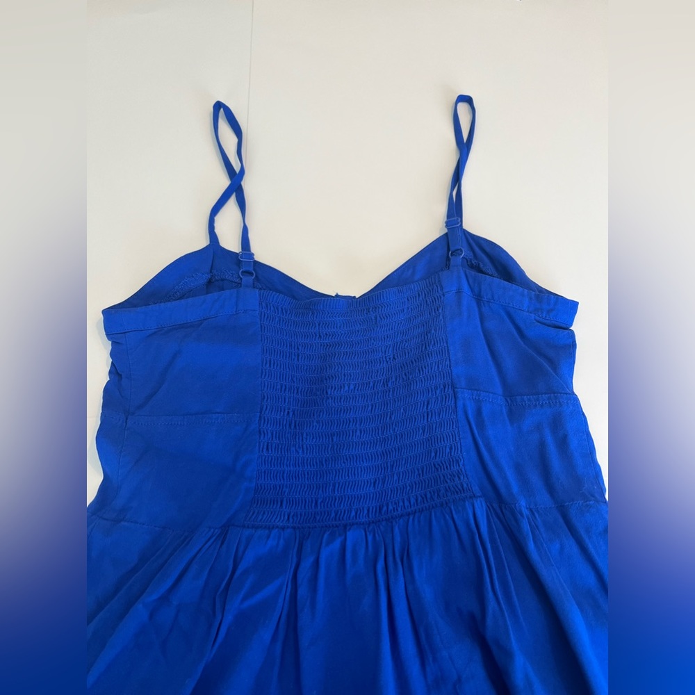 Express Strapped Button-up Mini Blue Dress w/ Pockets - Picture 3 of 7